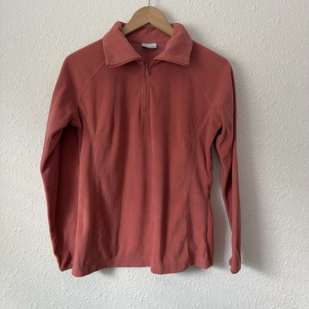 Columbia Women's Medium Coral Fleece Classic 1/4 Zip Casual Pullover - Picture 3 of 8